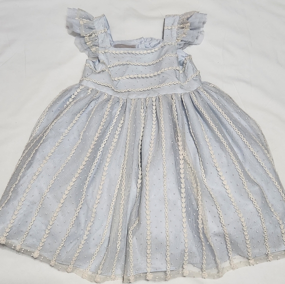 Pastourelle by Pippa & Julie Swiss Dot Empire Waist Embroidered Princess Dress 4 - Picture 1 of 15